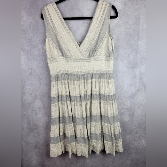 Max‎ Studio Grey Vintage Old Look Lace Babydoll Stretchy  Dress Size XL - Picture 2 of 9
